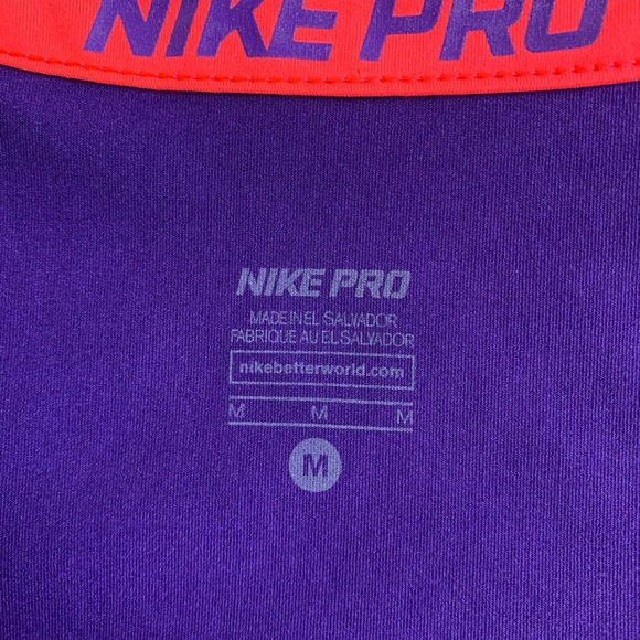 Nike Pro Dri-Fit purple long sleeve shirt - Picture 3 of 5